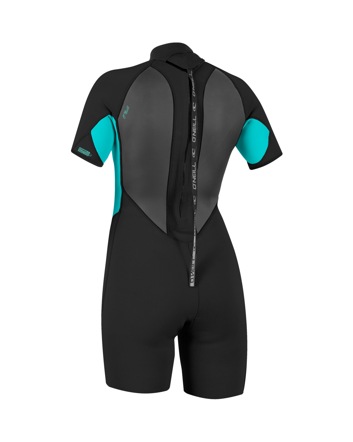 Reactor-2 2mm Back Zip Shorty Wetsuit in Black & Light Aqua