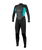 Girls Reactor-2 3/2mm Back Zip Wetsuit in Black & Light Aqua