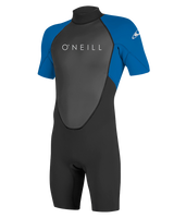 The O'Neill Boys Reactor-2 2mm Back Zip Shorty Wetsuit in Black & Ocean