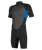 Boys Reactor-2 2mm Back Zip Shorty Wetsuit in Black & Ocean