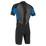 Boys Reactor-2 2mm Back Zip Shorty Wetsuit in Black & Ocean