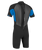 Boys Reactor-2 2mm Back Zip Shorty Wetsuit in Black & Ocean