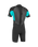 Girls Reactor-2 2mm Back Zip Shorty Wetsuit in Black & Light Aqua