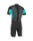 Girls Reactor-2 2mm Back Zip Shorty Wetsuit in Black & Light Aqua