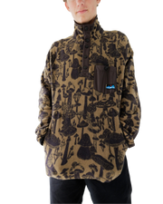The Kavu Mens Teannaway Fleece Jacket in Mushroom Seeker