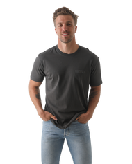 The Salt Water Seeker Mens Map 3.0 T-Shirt in Faded Black