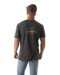 The Salt Water Seeker Mens Map 3.0 T-Shirt in Faded Black