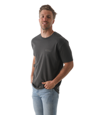 The Salt Water Seeker Mens Map 3.0 T-Shirt in Faded Black