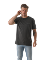 The Salt Water Seeker Mens Map 3.0 T-Shirt in Faded Black