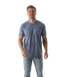 The Salt Water Seeker Mens Map 3.0 T-Shirt in Faded Blue