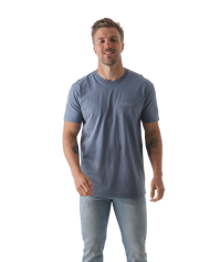 The Salt Water Seeker Mens Map 3.0 T-Shirt in Faded Blue