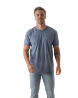 The Salt Water Seeker Mens Map 3.0 T-Shirt in Faded Blue