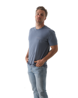 The Salt Water Seeker Mens Map 3.0 T-Shirt in Faded Blue