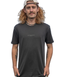 The Salt Water Seeker Mens Retro T-Shirt in Faded Black