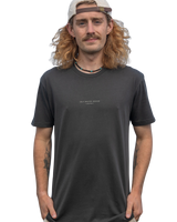 The Salt Water Seeker Mens Retro T-Shirt in Faded Black