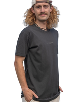 The Salt Water Seeker Mens Retro T-Shirt in Faded Black