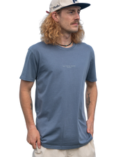 The Salt Water Seeker Mens Retro T-Shirt in Faded Blue