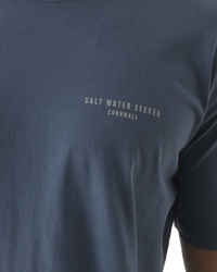 Set On T-Shirt in Faded Blue