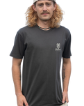 The Salt Water Seeker Mens Signz T-Shirt in Faded Black