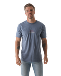 The Salt Water Seeker Mens Texas T-Shirt in Faded Blue