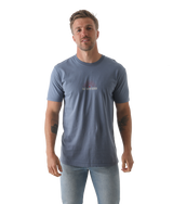 The Salt Water Seeker Mens Texas T-Shirt in Faded Blue