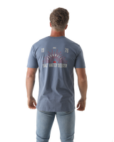 The Salt Water Seeker Mens Texas T-Shirt in Faded Blue