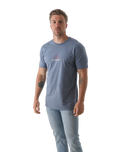 The Salt Water Seeker Mens Texas T-Shirt in Faded Blue