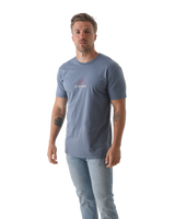 The Salt Water Seeker Mens Texas T-Shirt in Faded Blue