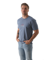 The Salt Water Seeker Mens Texas T-Shirt in Faded Blue