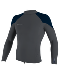 The O'Neill Reactor-2 1.5mm Long Sleeve Top in Graphite, Abyss & Ocean | Available at Anns Cottage