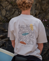 Abstract Faded T-Shirt in Faded Bone