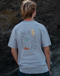 Abstract Faded T-Shirt in Faded Powder