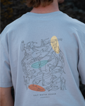Abstract Faded T-Shirt in Faded Powder