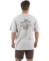 The Salt Water Seeker Mens Bolthole Faded T-Shirt in Faded Bone