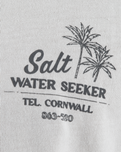 The Salt Water Seeker Mens Bolthole Faded T-Shirt in Faded Bone
