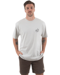 The Salt Water Seeker Mens Bolthole Faded T-Shirt in Faded Bone