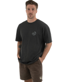 The Salt Water Seeker Mens Bolthole Faded T-Shirt in Faded Coal