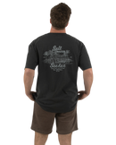 The Salt Water Seeker Mens Bolthole Faded T-Shirt in Faded Coal