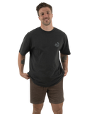 The Salt Water Seeker Mens Bolthole Faded T-Shirt in Faded Coal