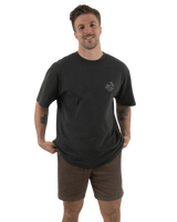 The Salt Water Seeker Mens Bolthole Faded T-Shirt in Faded Coal