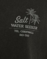 The Salt Water Seeker Mens Bolthole Faded T-Shirt in Faded Coal