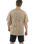 The Salt Water Seeker Mens Blue Print Faded T-Shirt in Faded Khaki