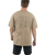 The Salt Water Seeker Mens Blue Print Faded T-Shirt in Faded Khaki