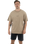 The Salt Water Seeker Mens Blue Print Faded T-Shirt in Faded Khaki