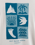 The Salt Water Seeker Mens Island Life T-Shirt in Faded Bone