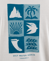 The Salt Water Seeker Mens Island Life T-Shirt in Faded Bone