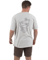 The Salt Water Seeker Mens Logger T-Shirt in Faded Bone