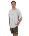 The Salt Water Seeker Mens Logger T-Shirt in Faded Bone
