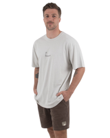 The Salt Water Seeker Mens Logger T-Shirt in Faded Bone