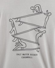 The Salt Water Seeker Mens Logger T-Shirt in Faded Bone